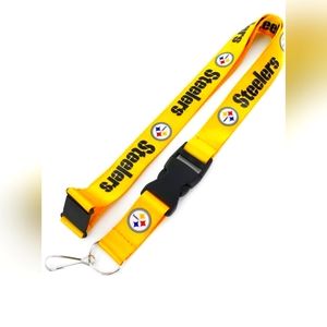 NWT Aminco NFL Pittsburgh Steelers Team Lanyard, Gold